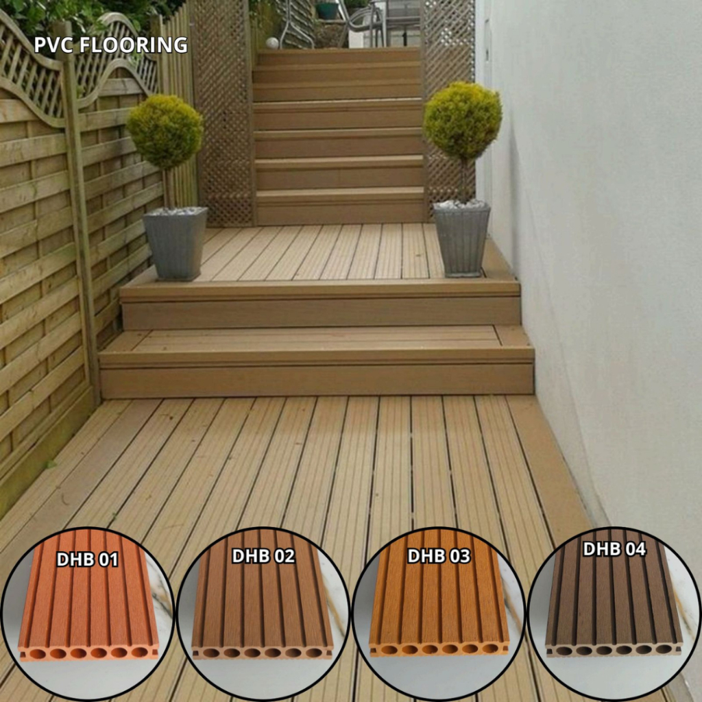 YONGHUI Decking WPC Outdoor Decking Kayu Lantai Kolam Renang Motif Kayu | Kode DHB