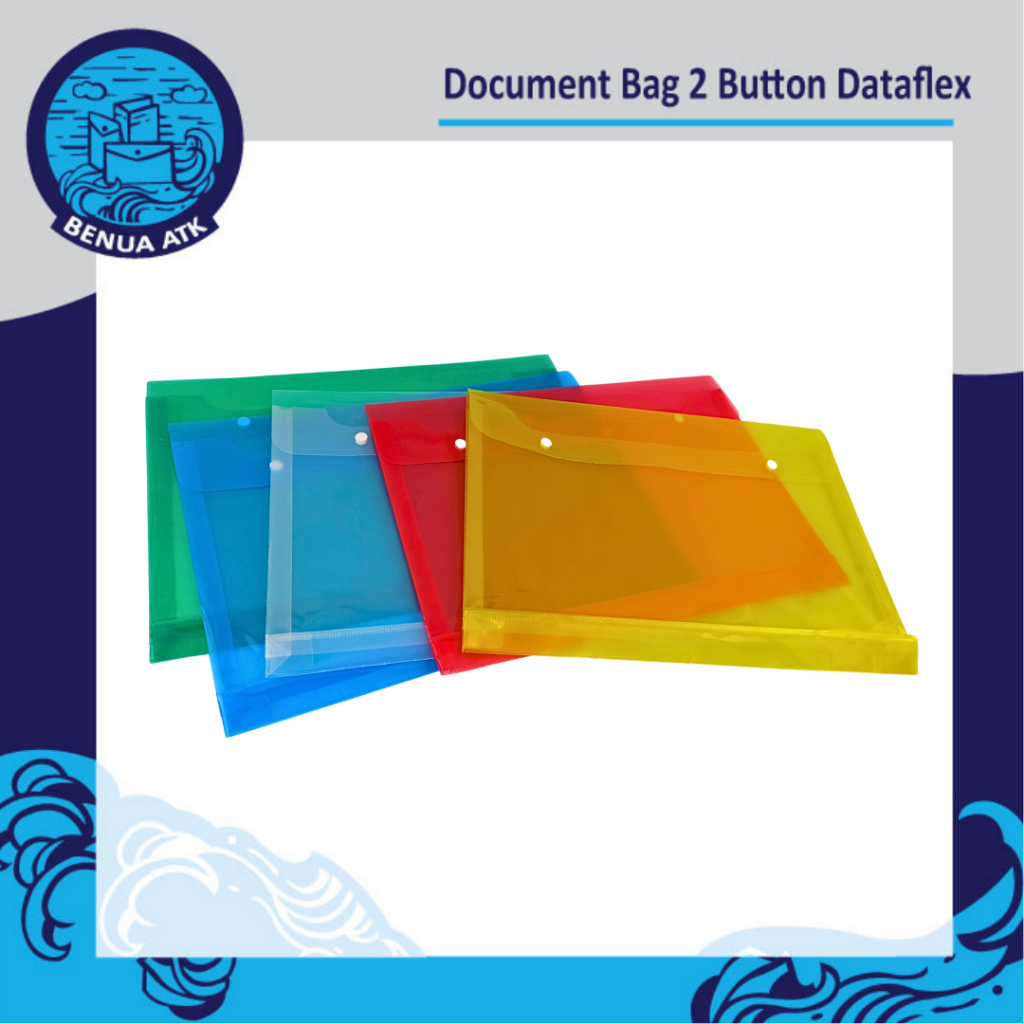 

Map Plastik Kancing 2 Spine Document Bag Folio Dataflex isi 12 pcs DF-7113