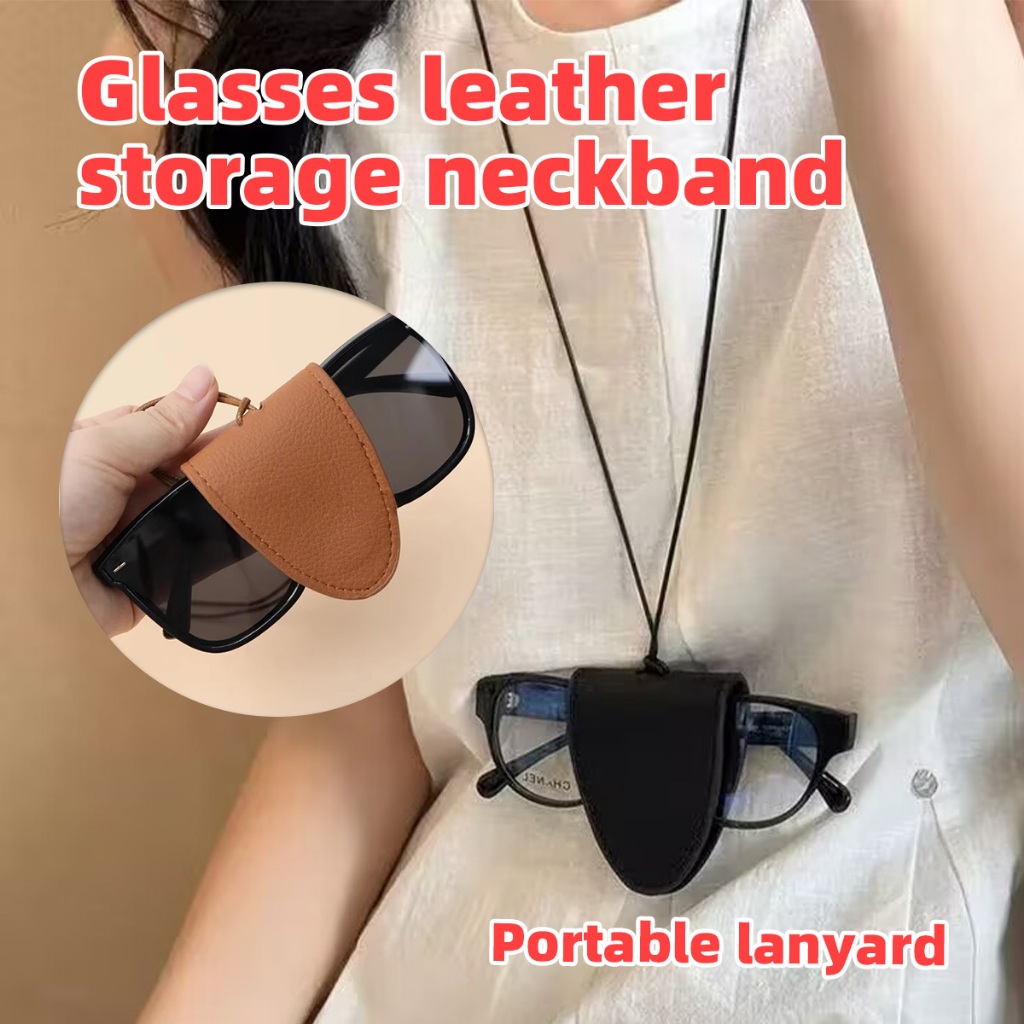 Pouch kacamata magnet Tempat Gantung Kacamata Gantung + tali gantung Aksesoris Fashion