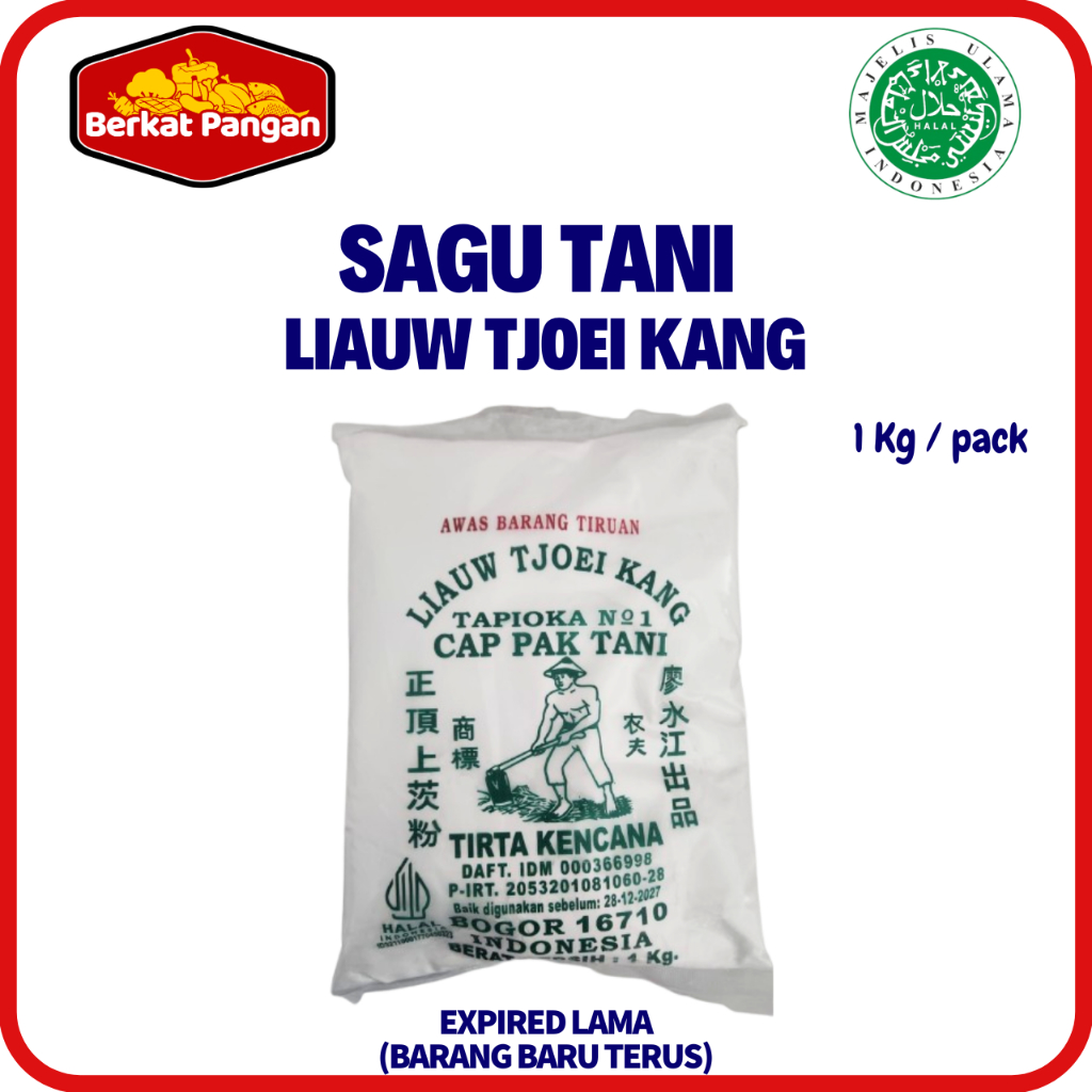 

Sagu Tani Liauw Tjoei Kang 1kg / Tepung Tapioka Cap Pak Tani