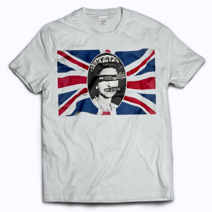 Sex Pistols - God Save The Queen - Tshirt White | Baju Kaos Band