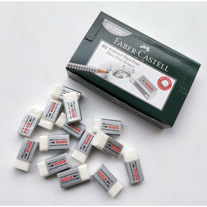 

Penghapus Pensil Faber Castell Putih Kecil B40 per Pak Isi 40 pcs Eraser Grosir Eceran