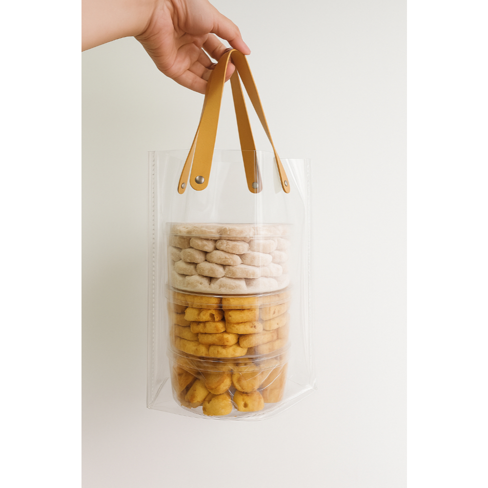 

20x15x25 Transparan Goodie Bag Ulang Tahun, tas souvernir, Tas Promosi , tas sembako murah ,TAS MIKA