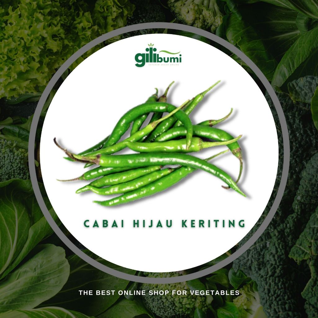 

Cabai Keriting Hijau (100gr)