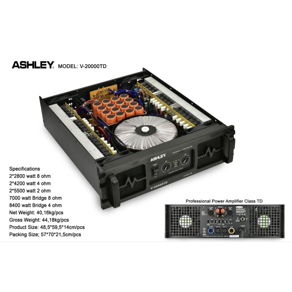 ￼POWER AMPLI ASHLEY V 20000 TD/ POWER AMPLI ASHLEY V20000TD CLASS TD