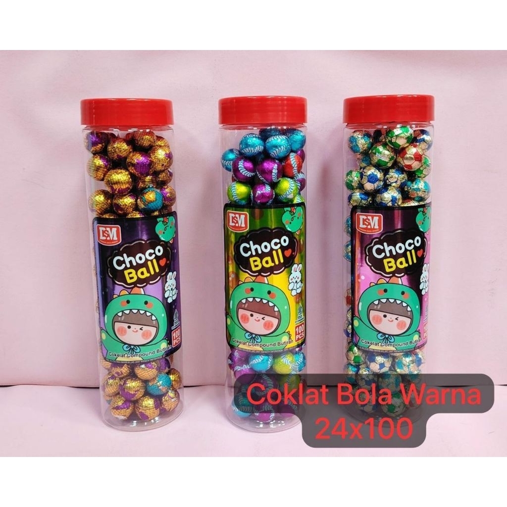

[ISI 100 PCS] Coklat Cemilan Snack Bola Choco Ball Mainan Anak Murah (isi 100 pcs)