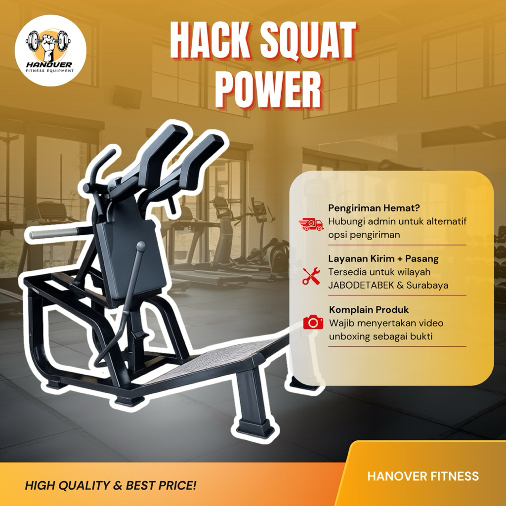 HANOVER FITNESS | hack squat power squat multy gym komersial fitness (BERGARANSI)