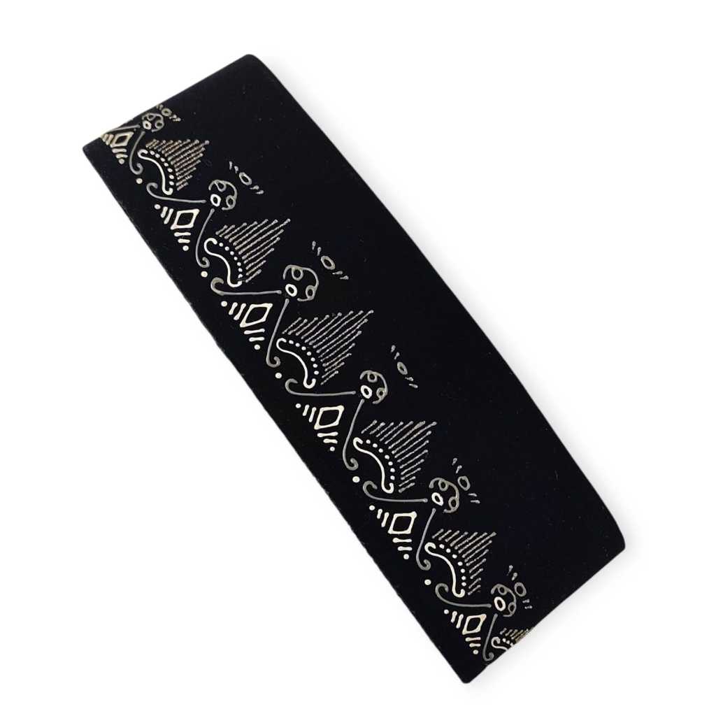 Peci Motif Mahkota Perak Songkok Kopiah Hitam Motif Lukis Mahkota