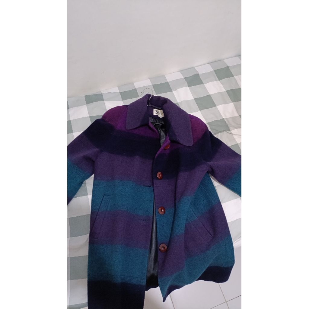 Jaket Musim Dingin Ungu + Hijau tua