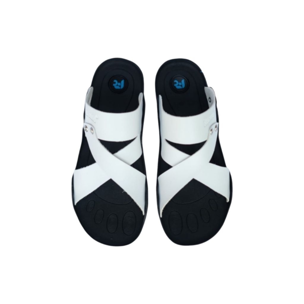 Sandal Pria Terbaru Sandal Kasual Pria  Sandal Pria Kekinian Sandal Selop Pria SL04 Putih