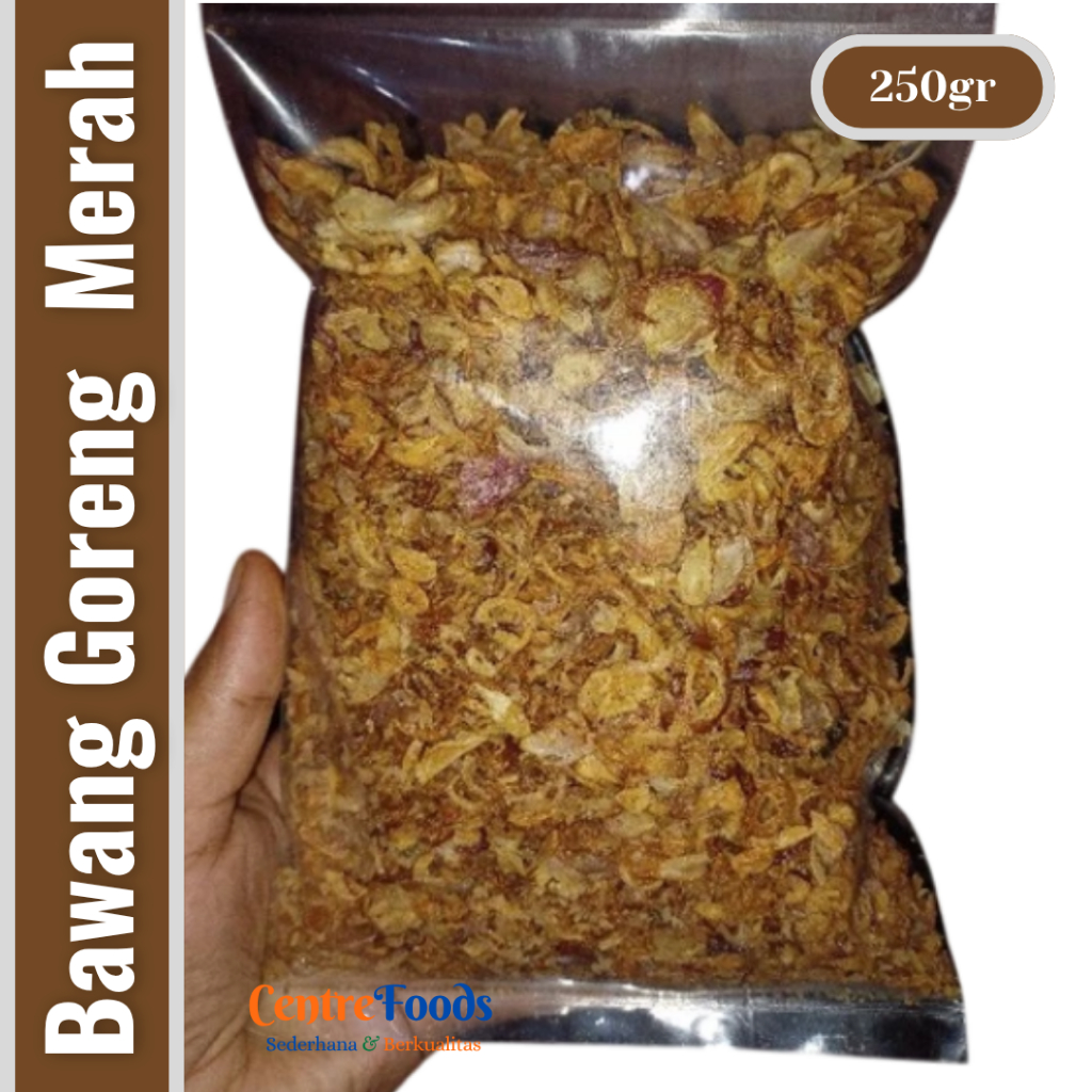 

Bawang Goreng Merah - Kemasan Polos Brambang Goreng | 250gr [ Harga Per BKS ]