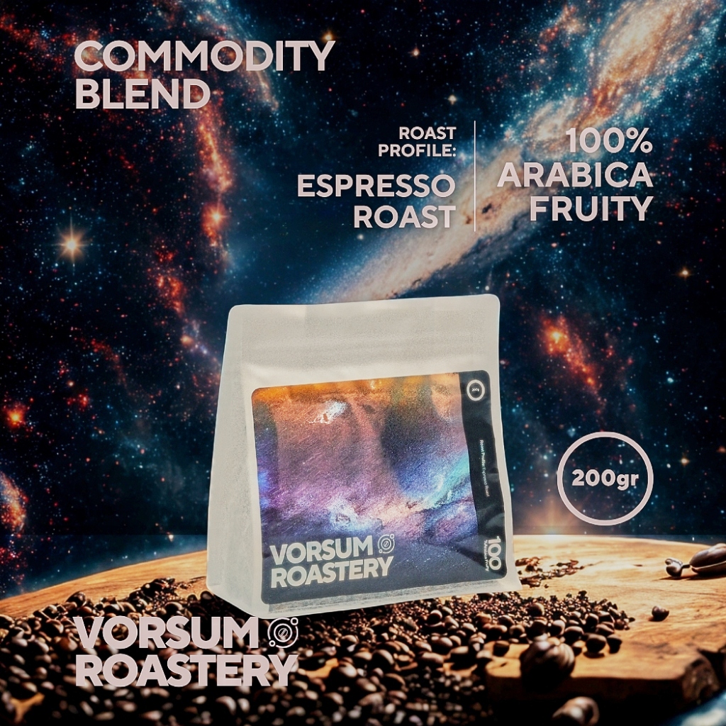 

Commodity blend 100% Arabica Fruity - Espresso Roast Coffee 200gr, 500gr, 1kg, 5kg Vorsum Roastery