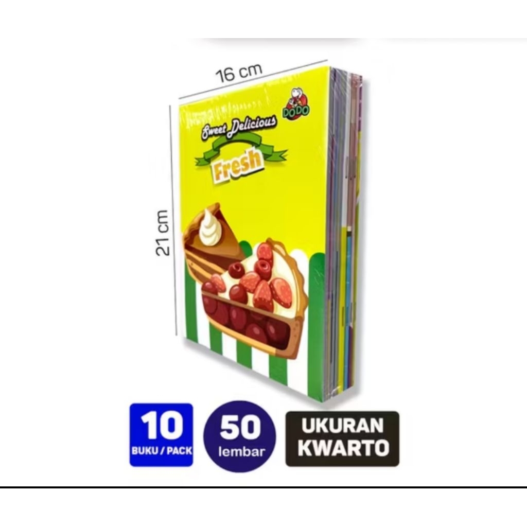 

Buku Tulis Dodo 50Lembar 1pack (10pcs)