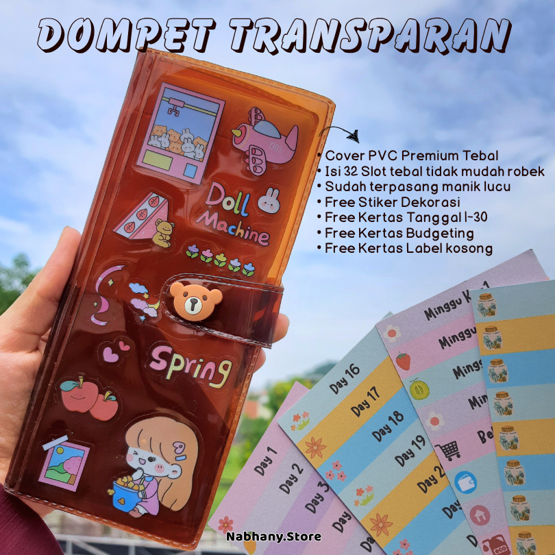 Dompet Disiplin Keuangan Bulanan / Dompet Organizer Keuangan 32 Slot