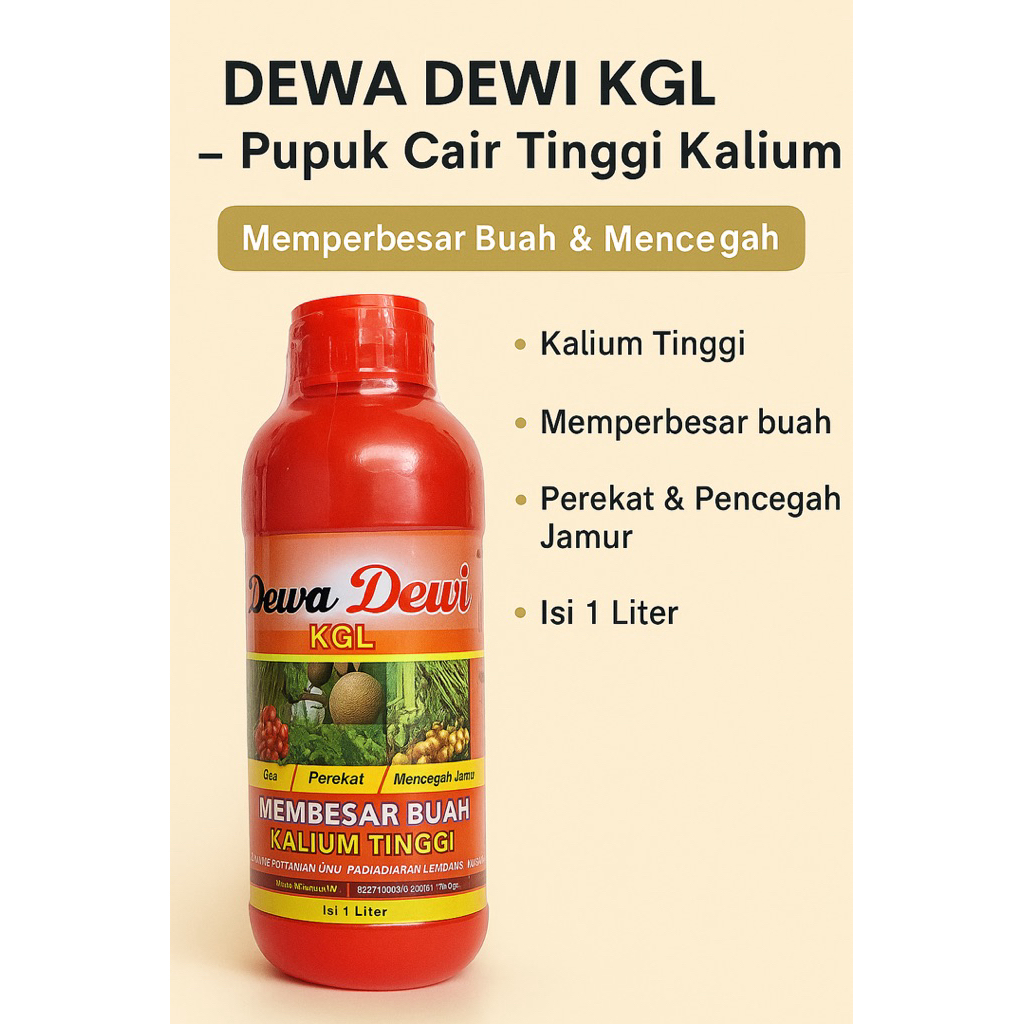 Dewa dewi kcl 1liter pupuk cair kcl tumbuhan