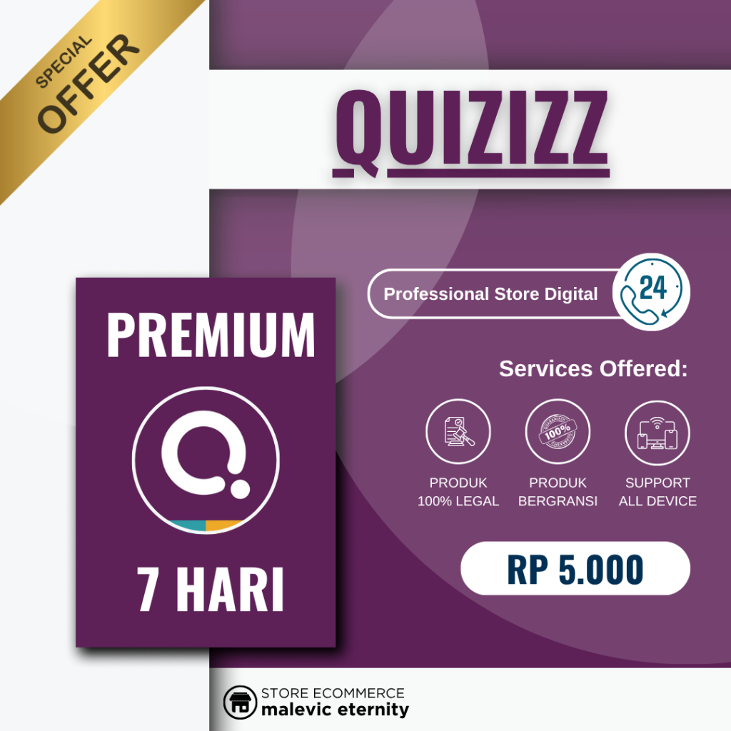 Quizizz Super Premium 7 Hari Private (500 Partisipan)