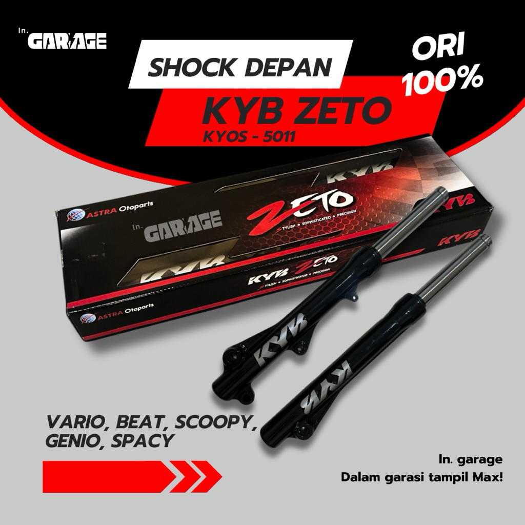 ORIGINAL KYB shock depan KAYABA ZETO shockbreaker untuk VARIO 110/125/150 BEAT SCOOPY GENIO SPACY HO