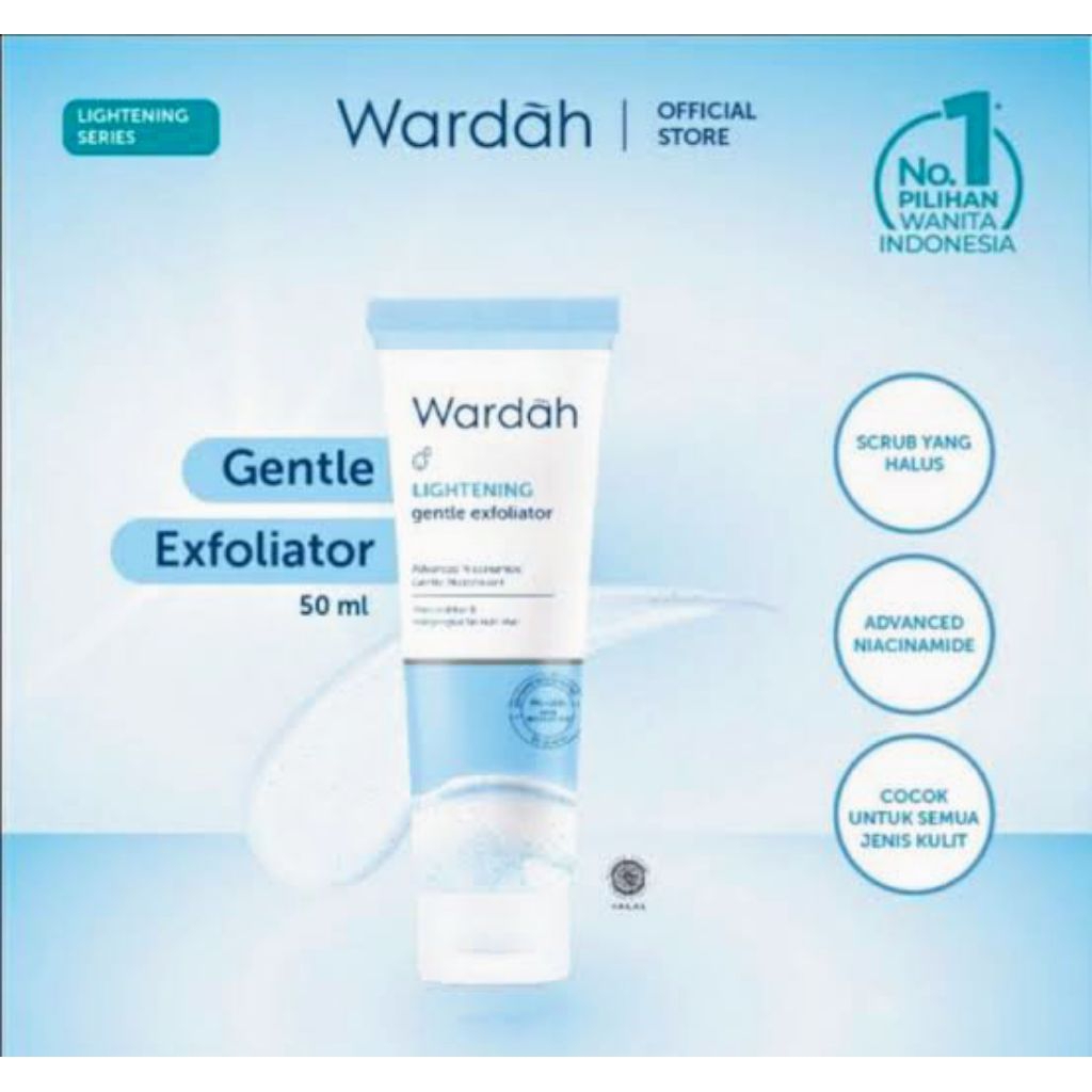 Pencuci Muka / Face Wash Wardah Lightening Gentle Exfoliator 50 Ml