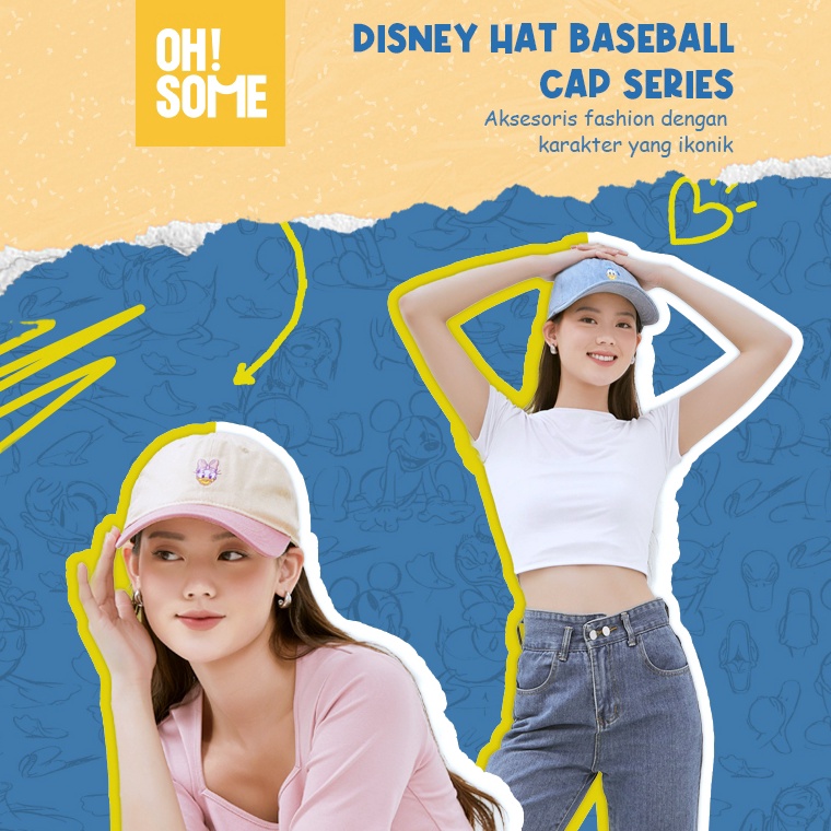 KODE K63U OHSOME x Disney Mostorhata Colorblock Baseball Cap Disney Series