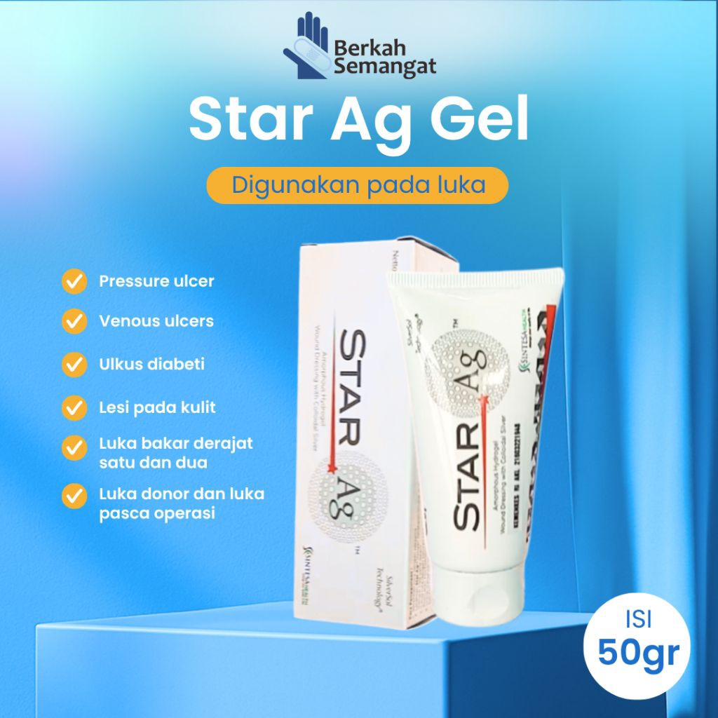 Star Ag 50 gr / Salep Luka / Diabetes / Obat Luka / Rawat Luka / Obat Koreng / Prontosan / Nufagro