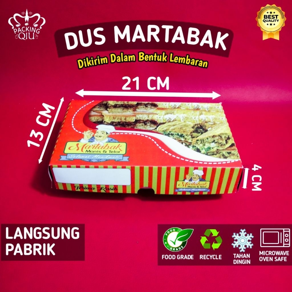 

Dus martabak/kotak martabak motif 21 x 13 x 4 cm