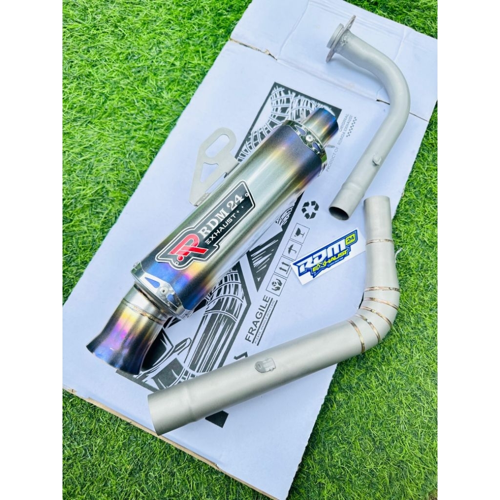 Knalpot Salemba Ceklis Jungstyle Sandblue Original RDM24 EXHAUST PNP Untuk Aerox New/Old Vario New N
