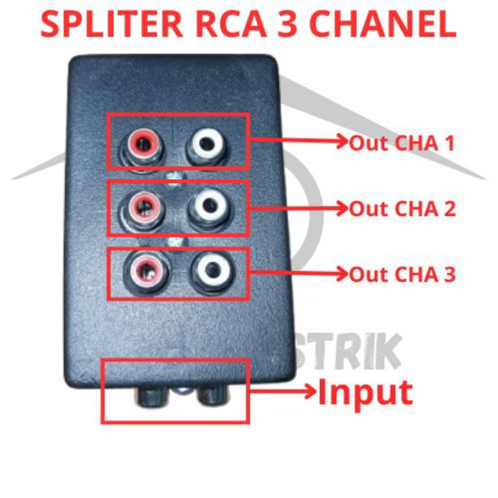 Splitter RCA/Paralel RCA 3 Chanel/ 3in1/output 3 Chanel, Converter RCA 3 chanel/RCA cabang 3