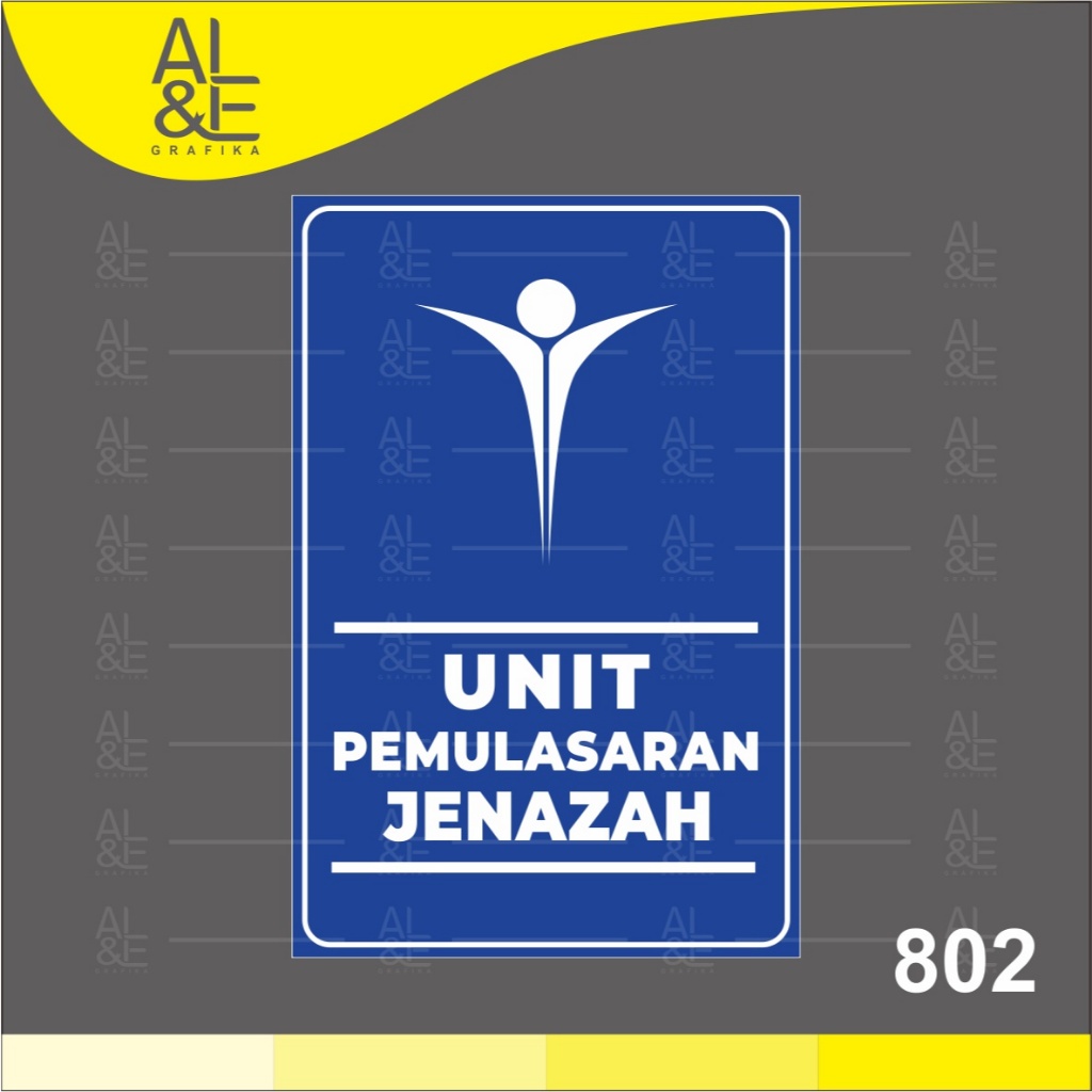 

802 - Stiker Unit Pemulasaran Zenazah, Sticker Vinyl, Premium dan Tahan Air