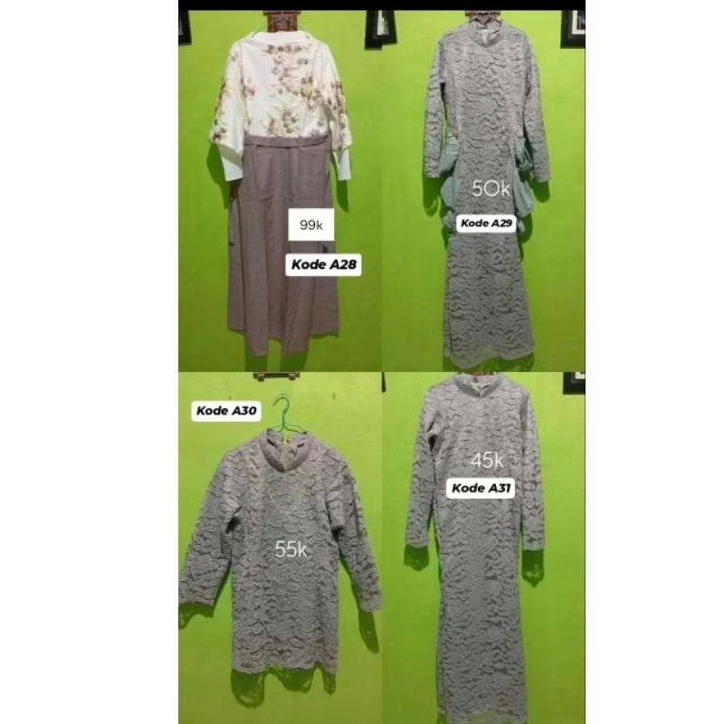 preloved gamis dan atasan brokat edisi 3