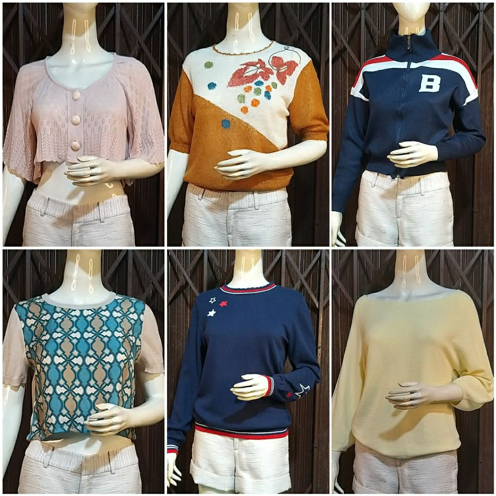 Rajut branded, crop top rajut preloved