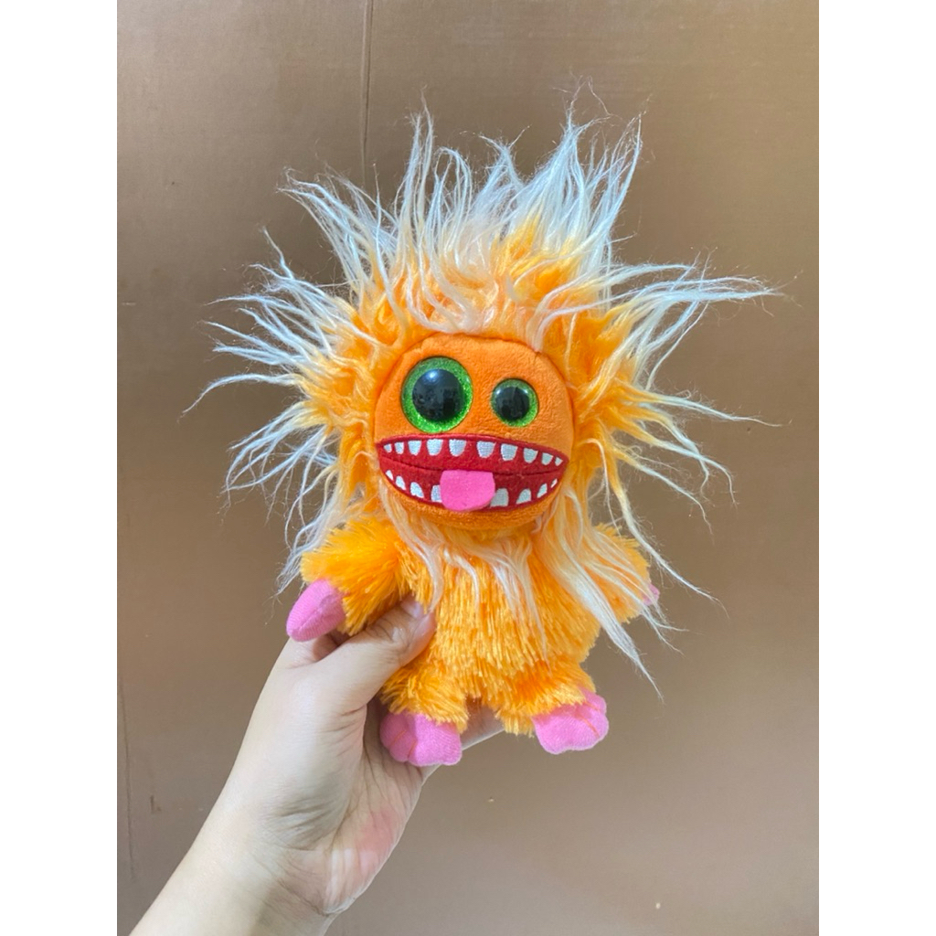 Boneka TY karakter Plopsy the Orange Monster size 19cm Original / Boneka TY mata Glitter Karakter Pl