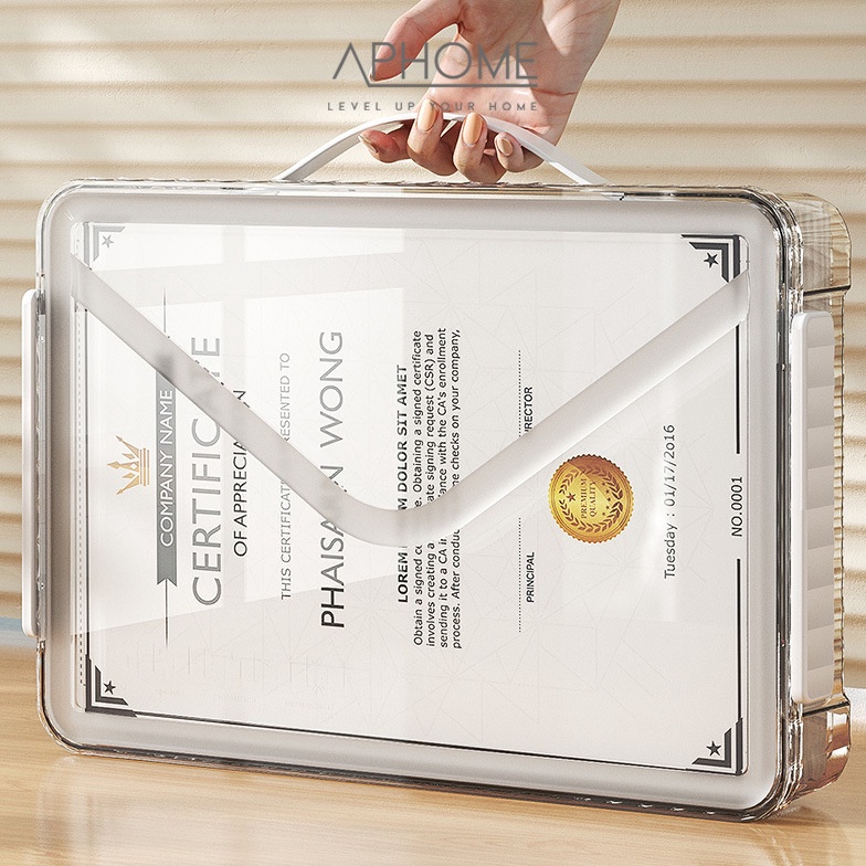 

KODE V28G APHOME Kotak Penyimpanan Kertas dan Map File Organizer Transparent Paper Box Storage Clear MAPRAJA