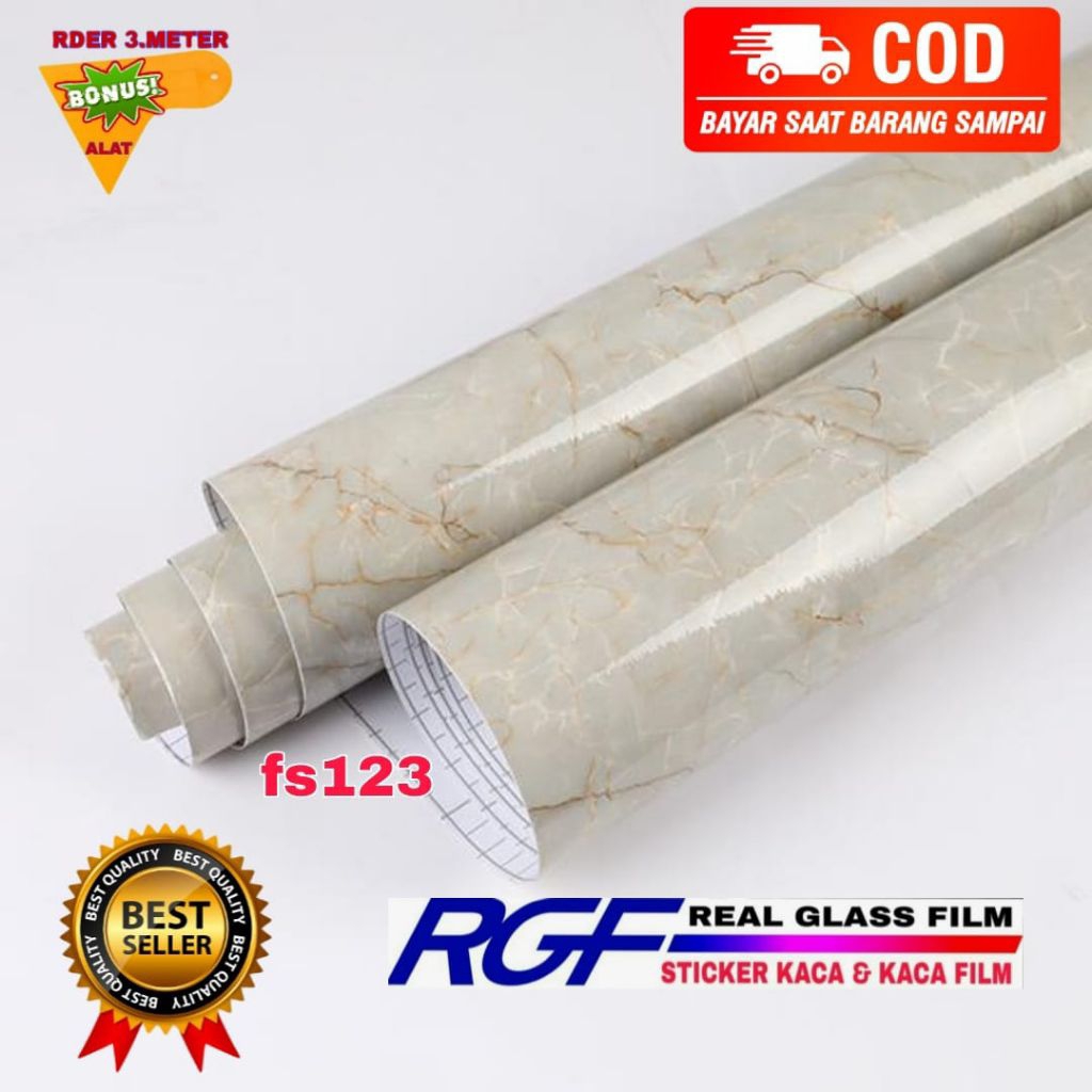 STIKER KERAMIK/WALLPAPER LANTAI ANTI LICIN/WALLPAPER STIKER MARMER COKLAT/WALLPAPER STIKER DAPUR/WAL