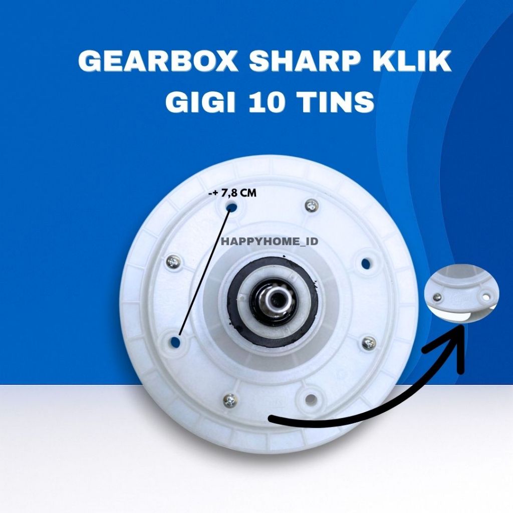 GEARBOX / GIRBOX SHARP GIGI / GERIGI 10 TINS / GIR BOX MESIN CUCI MERK SHARP TINS AWET DAN TAHAN LAM