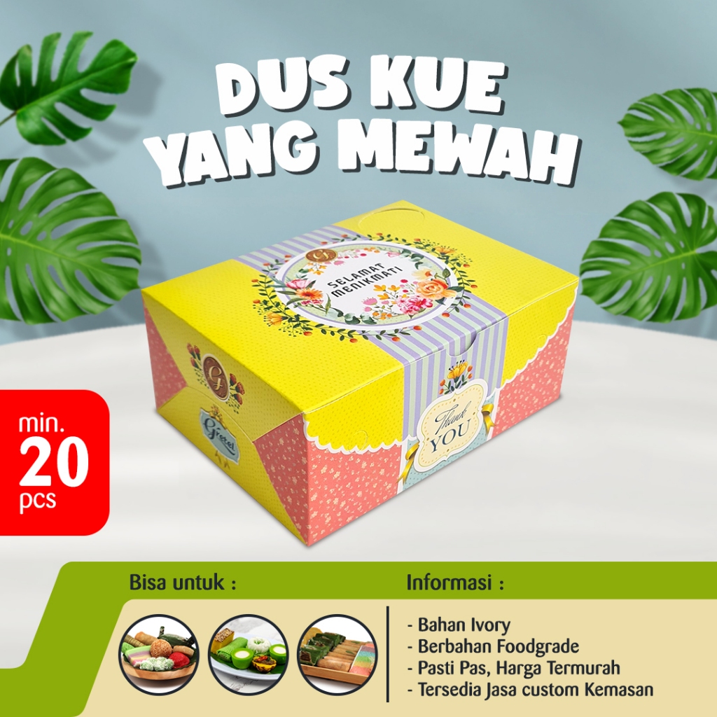 Dus Snack Box Gretel Prime / Dus Kue Gretel Prime Ukuran 12 x 16 cm / Box Snack Hansel