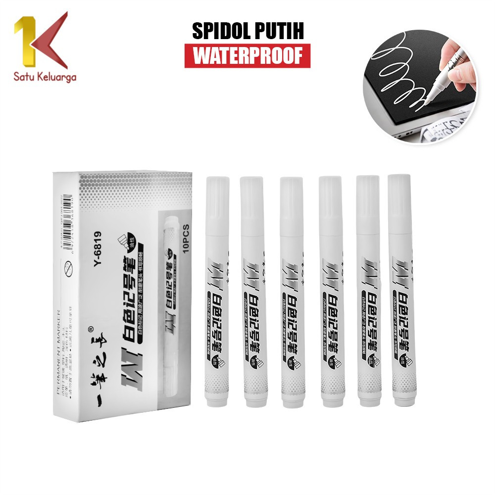 

Satu Keluarga Spidol Putih Pena Graffiti A121 Spidol Marker Putih Lukisan Tinta Permanen Waterproof