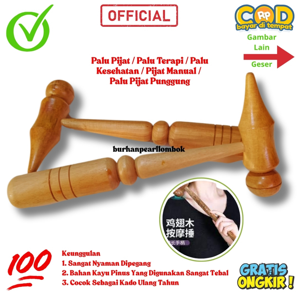 Kayu Pijat Palu Original Terapi Model Ketukan Terapi Pijat Refleksi