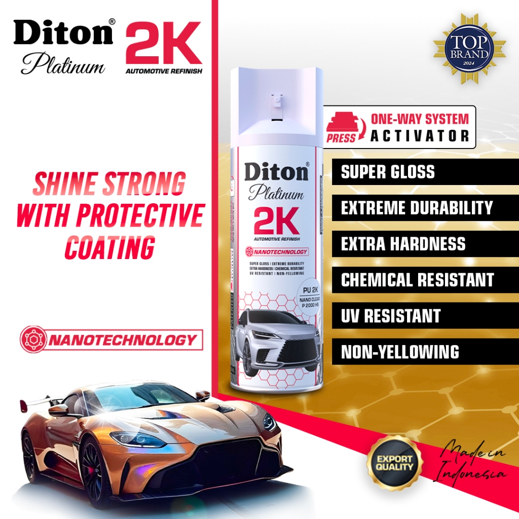 DITON PLATINUM Cat Semprot Clear 2K - Super Gloss P 2000 HS