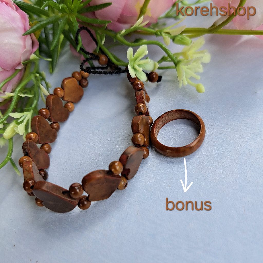 gelang kokah/kaukah/kaokah wanita lovefull BONUS CINCIN KOKAH best seller