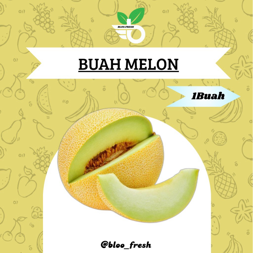 

Buah Melon Madu (Harga Per Buah) - Bloo Fresh - Melon (1 Buah/1.8-2 kg)