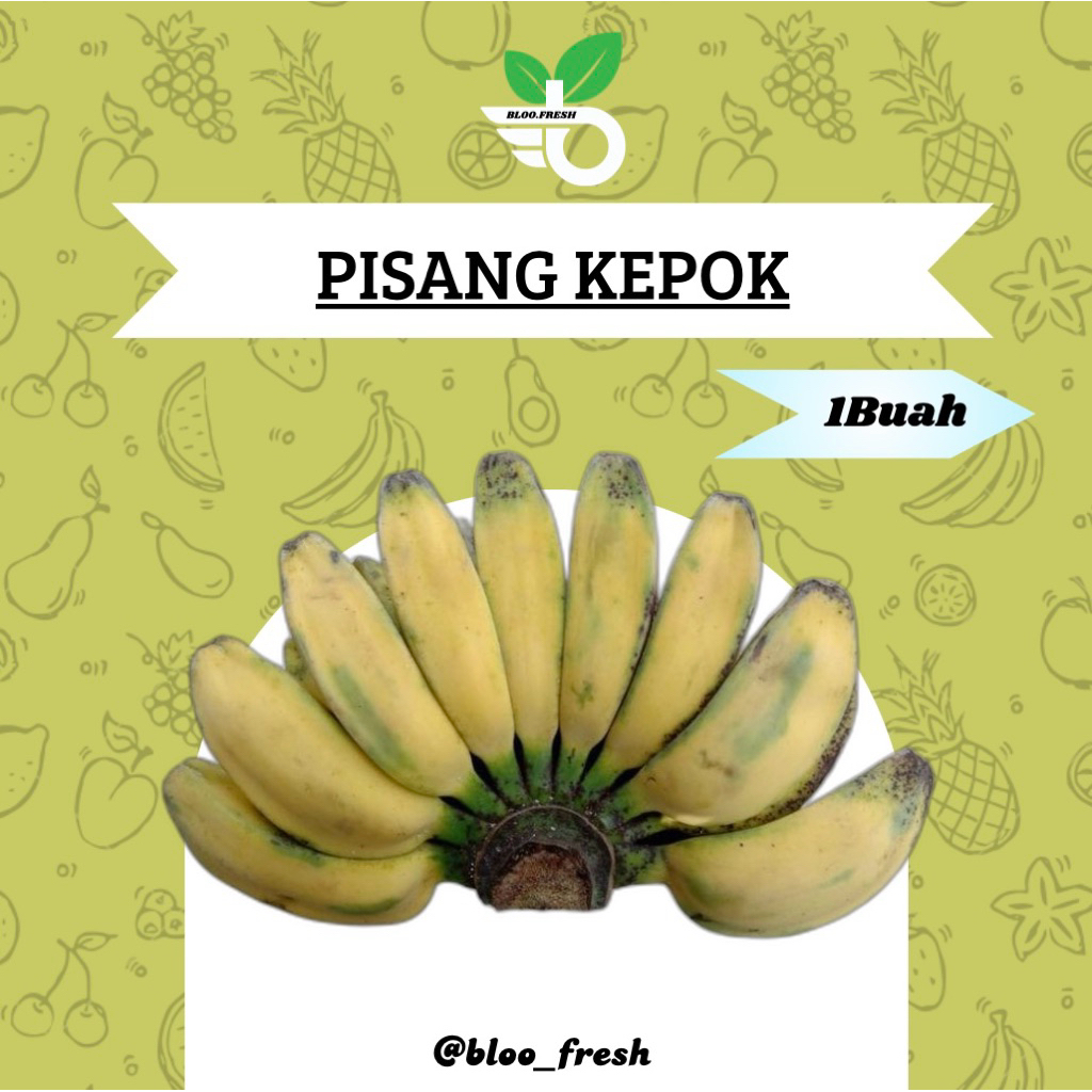 

Pisang Kepok Fresh (Harga Per Sisir) - Bloo Fresh - Pisang Kepok Matang