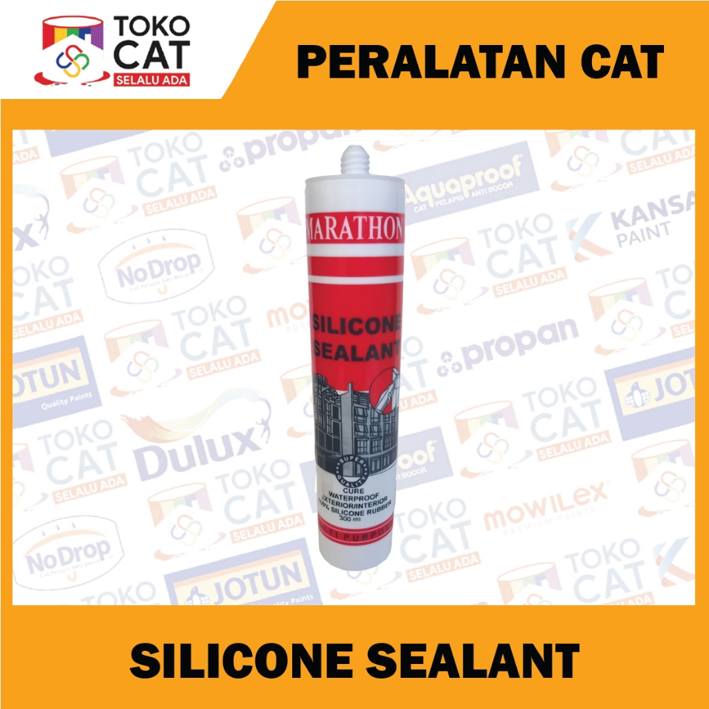 Silicone Sealant | Lem Kaca 300gr Warna : Clear/Putih/Hitam/Coklat | Lem Silicone