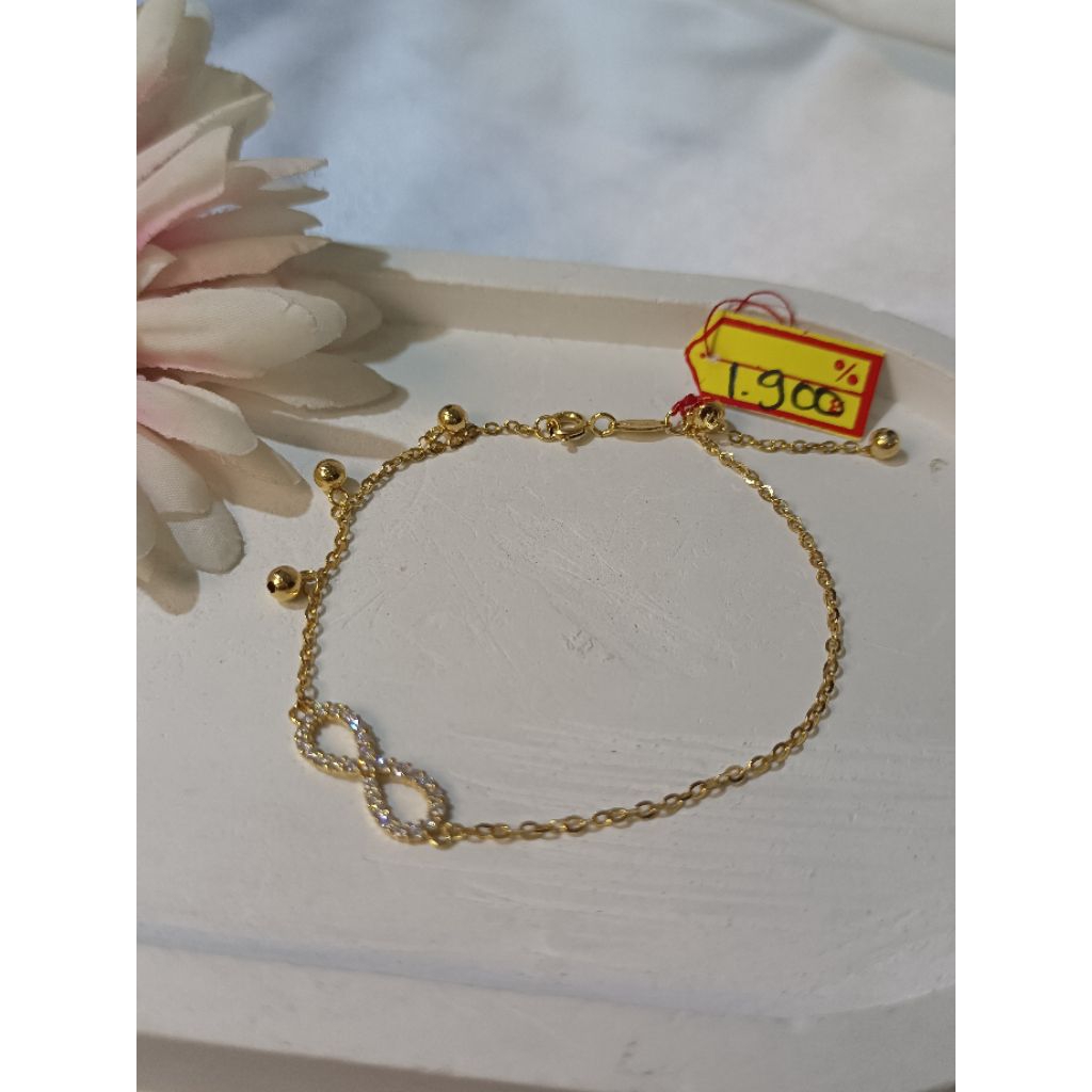 Gelang Emas Model Serut Variasi Mata UBS 8K