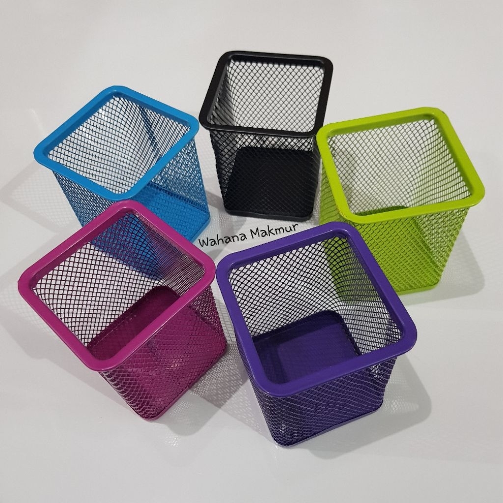 

Wadah tempat pena besi/ Keranjang pena pulpen