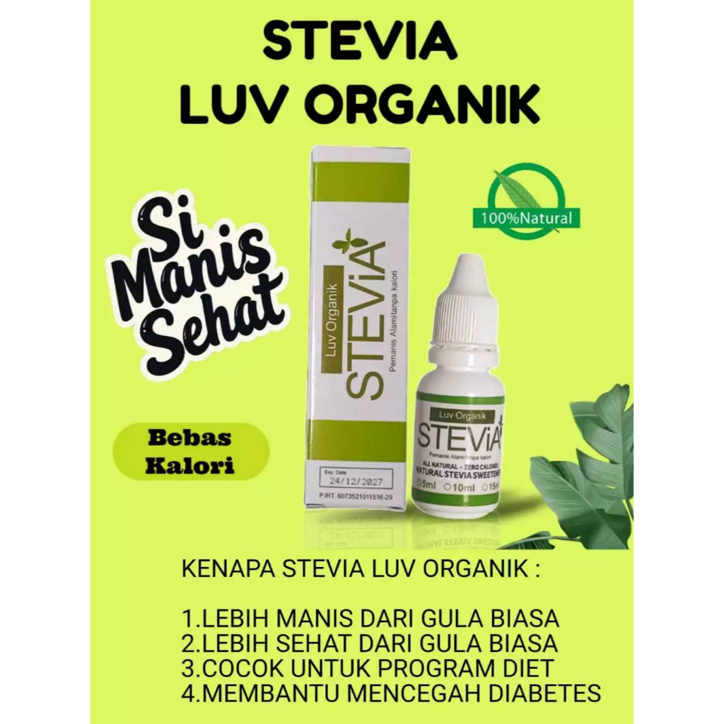 

STEVIA LUV Pemanis Alami Stevia Tetes Organik 15 ml