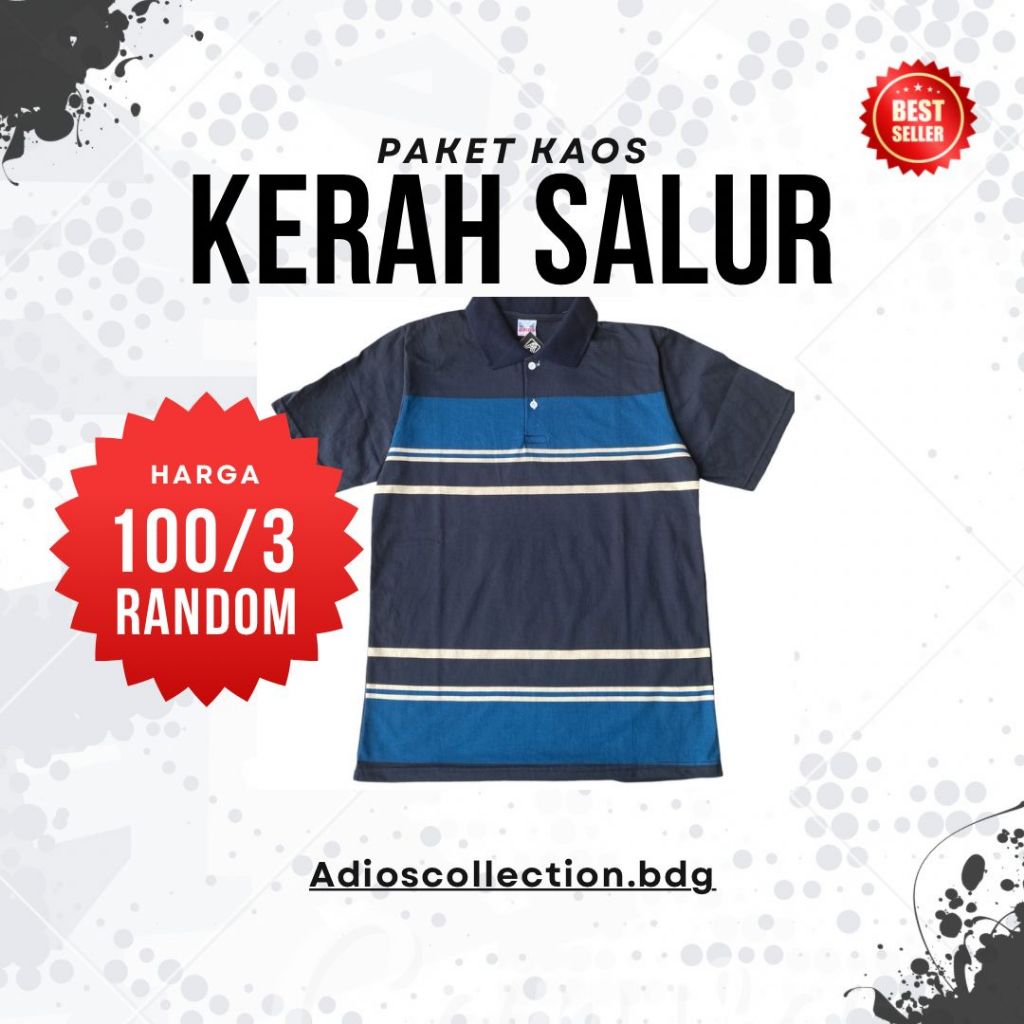 adioscollection kaos kerah / kaos polo dewasa paket 100rb dapat 3 pcs bahan katun