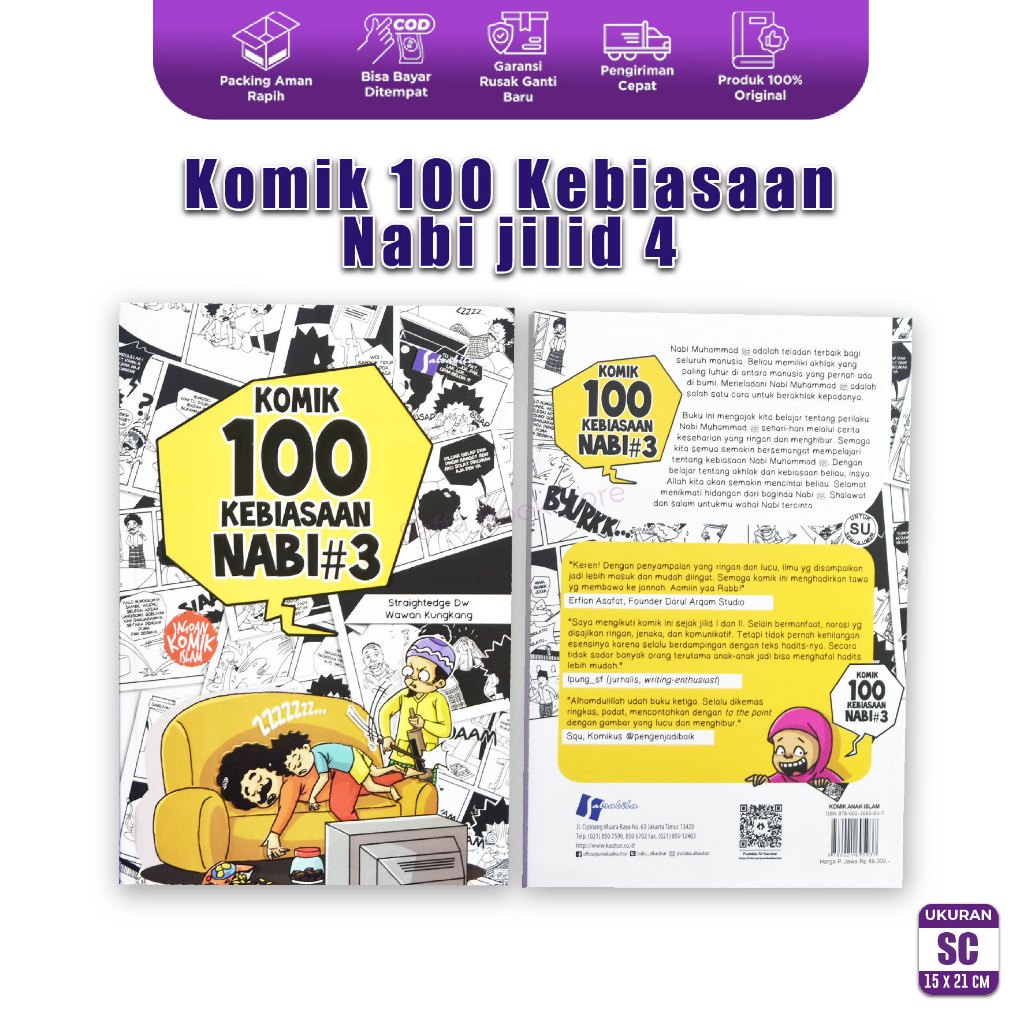 Seri Komik 100 Kebiasaan Nabi Jilid 3 Penerbit Salsabila Pustaka Al-Kautsar Ori Jagoan Anak Muslim K