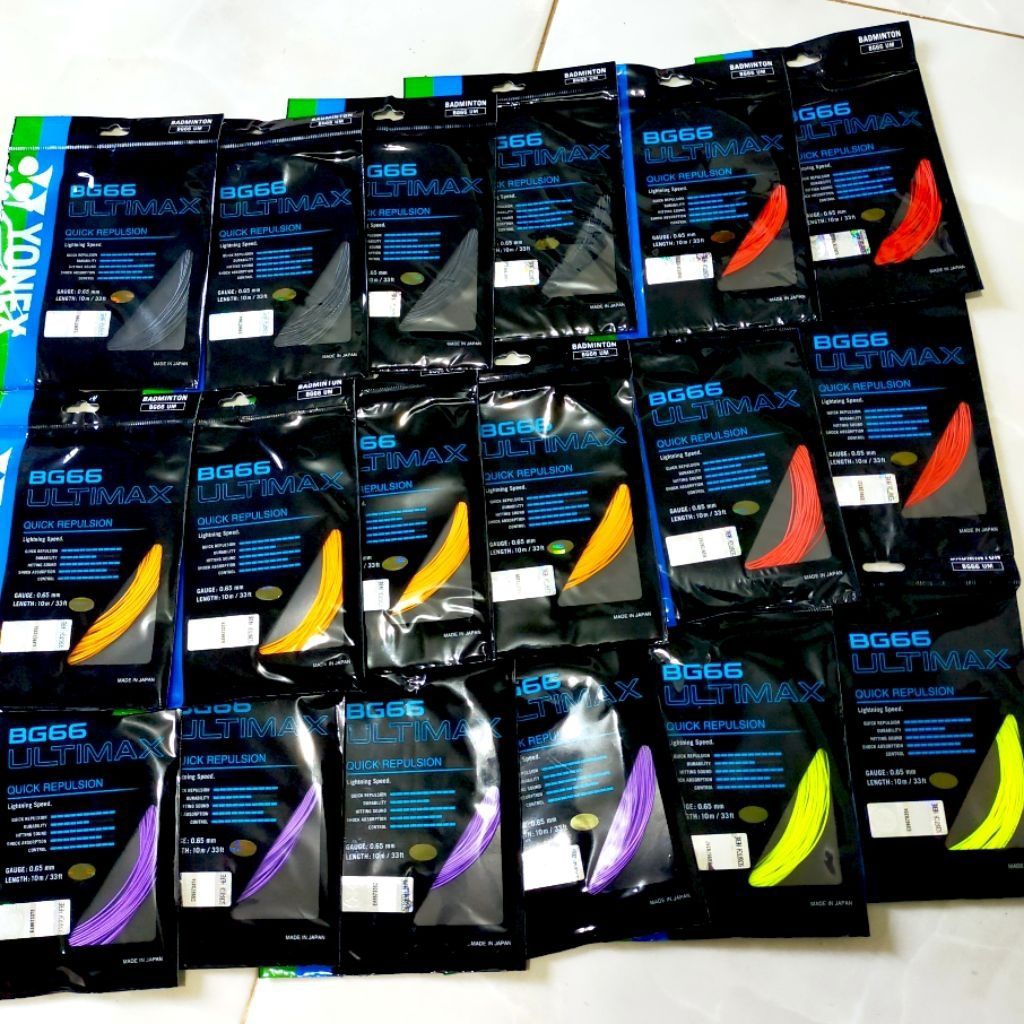 SENAR RAKET BADMINTON/senar raket bg66ultimex (30)lbs