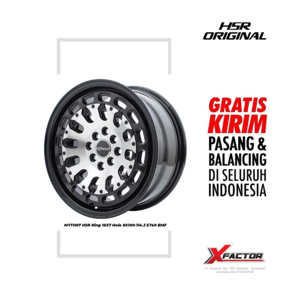 VELG MOBIL HSR R16 HSR MYTH07 R16X7 H8X100-114,3 ET40 BMF