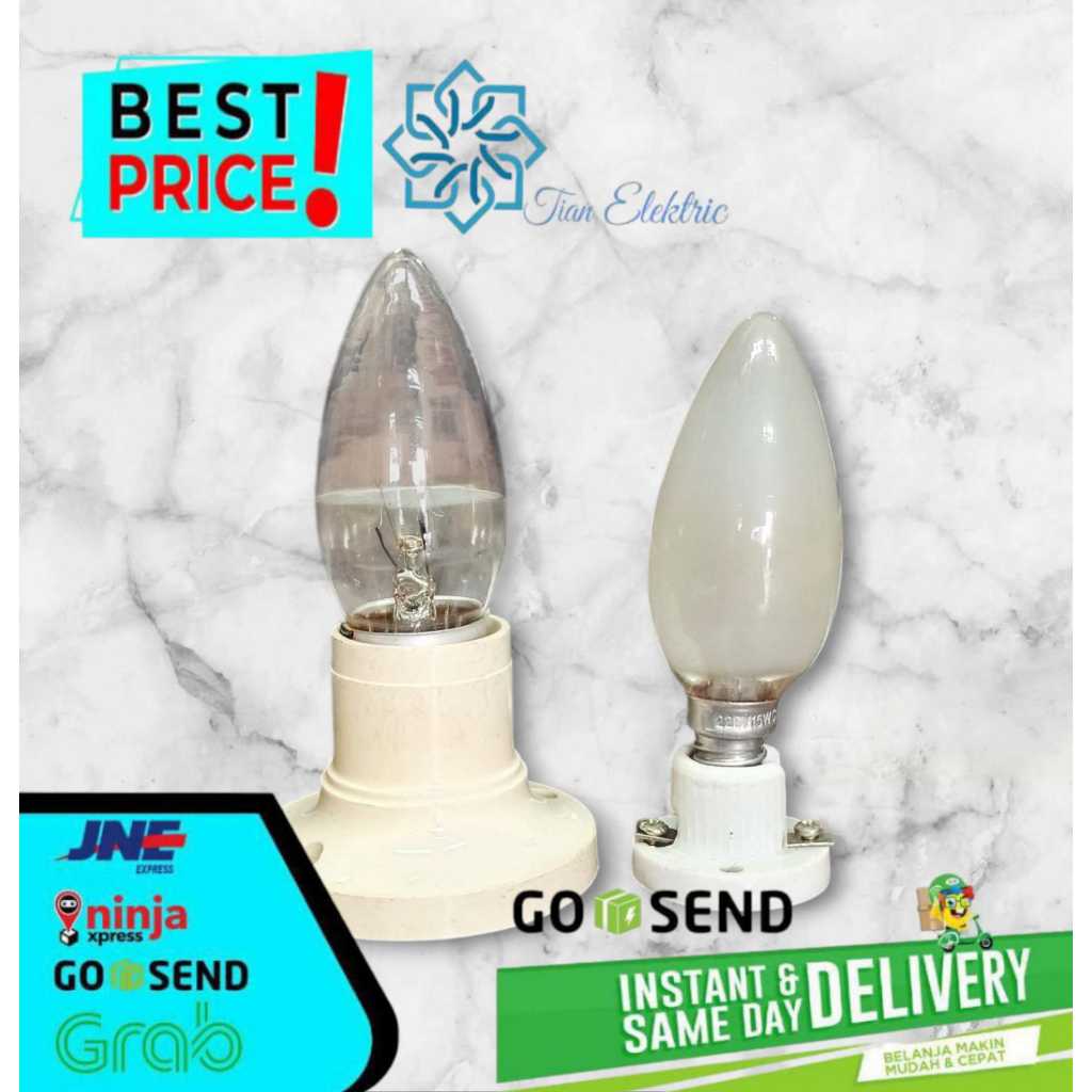 CHIYODA Lampu Candle Pijar 15 Watt E14 & E27
